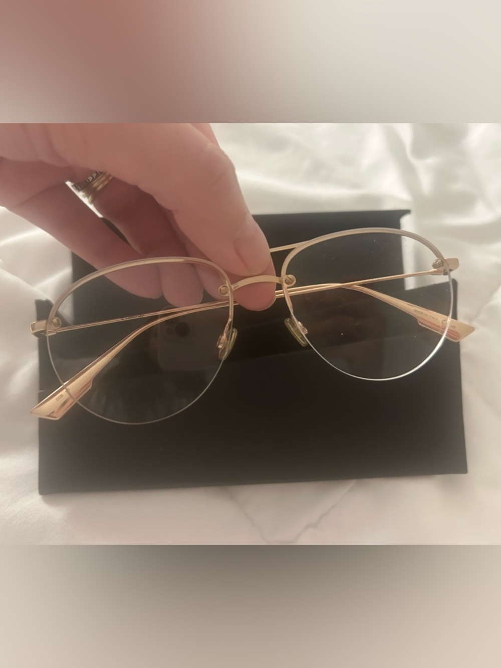 💖AUTHENTIC💖 DIOR 💕 NEVER USED- Gold Round Metal Frame glasses